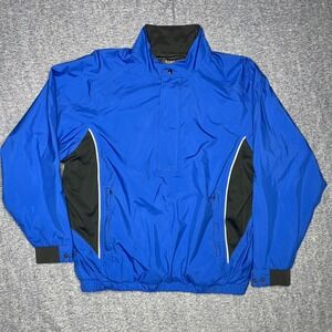 FootJoy DryJoys Golf Pullover Anorak Jacket Blue‎ Black White XL Men's